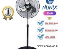 Nunix 18 inches Free Standing Fan With Steel Blade