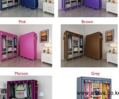 Three Column  Metallic Portable wardrobes