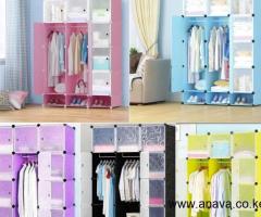 Plastic wardrobe three column
