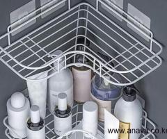 Metallic corner triangular bathroom/kitchen organizer - 2