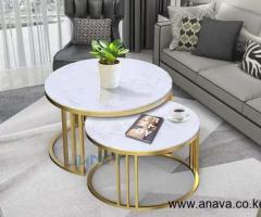 New design Nesting Coffee Table Marble Effect (MDF) - 2
