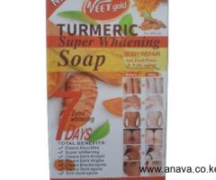 VEET GOLD TUMERIC SUPER WHITENING SOAP FOR ANTI-AGING , ANTI-WRINKLE AND ANTI -DARK SPOT