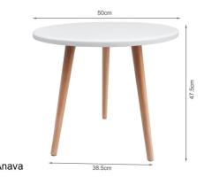 Three (3) Leg Round Side Coffee Table 50cm - 2